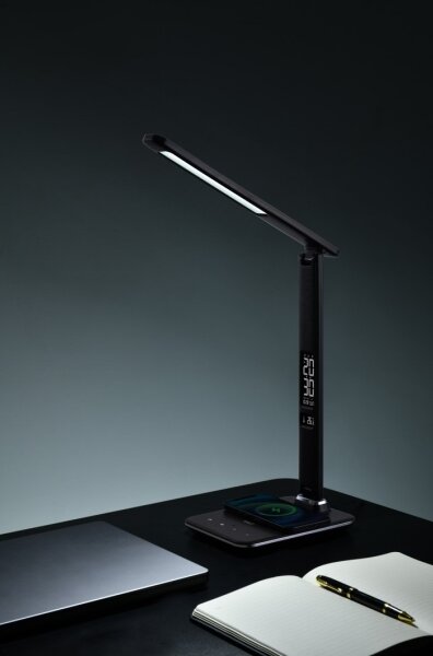 Brilagi-LED Lampă LED reglabilă REGINA, cu încărcare wireless, 8,5W, 230V, neagră