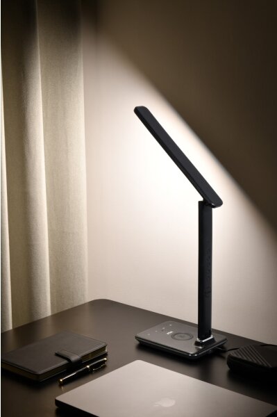 Brilagi-LED Lampă LED reglabilă REGINA, cu încărcare wireless, 8,5W, 230V, neagră