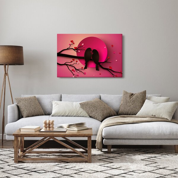 Tablou - Păsări îndrăgostite (90x60 cm)