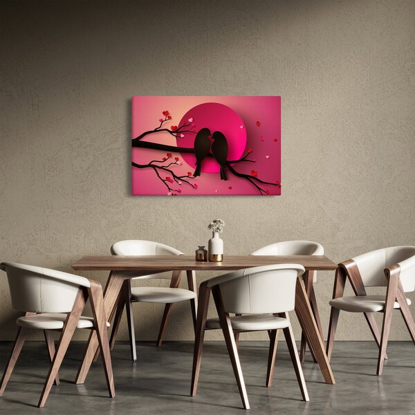 Tablou - Păsări îndrăgostite (90x60 cm)