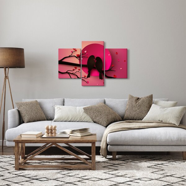 Tablou - Păsări îndrăgostite (90x60 cm)