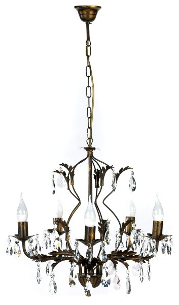 Lustră pe lanț TERESA 5xE14/6W/230V bronz ONLI