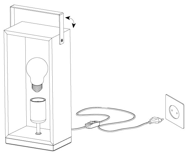 Eglo 43415 - Lampă de masă FAMBOROUGH 1xE27/40W/230V