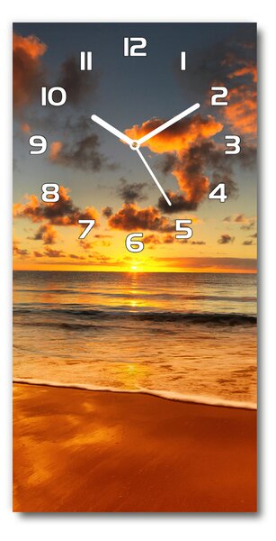 Ceas din sticlă dreptunghiular vertical plaja australian