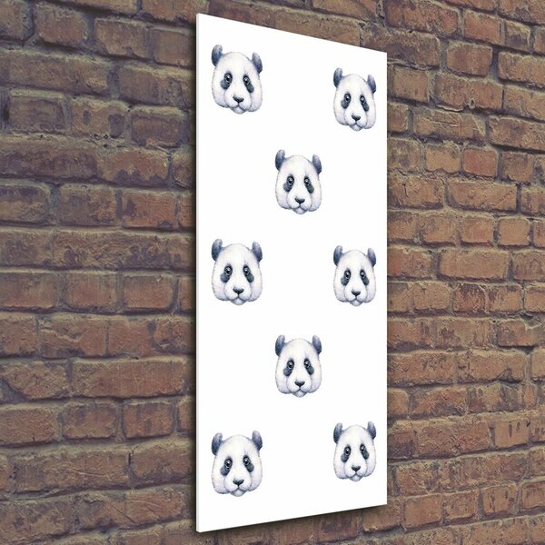 Fotografie imprimată pe sticlă ursi panda