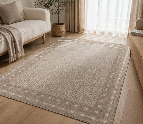 Covor Bucatarie, Flex 1963 111, Bej, Antiderapant Dreptunghi, 150x230
