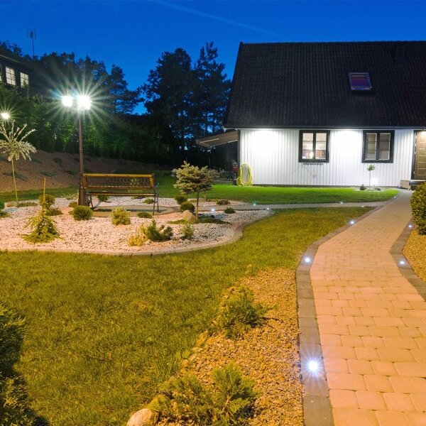 Lampă de exterior 2xE27/60W/230V IP44 232 cm neagră