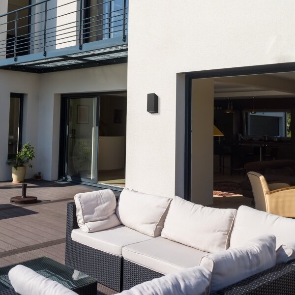 Aplică de exterior BOKA 2xGU10/60W/230V IP44 neagră