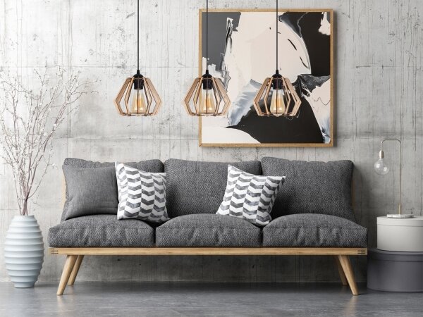 Lustră pe cablu BERGO 3xE27/60W/230V neagră