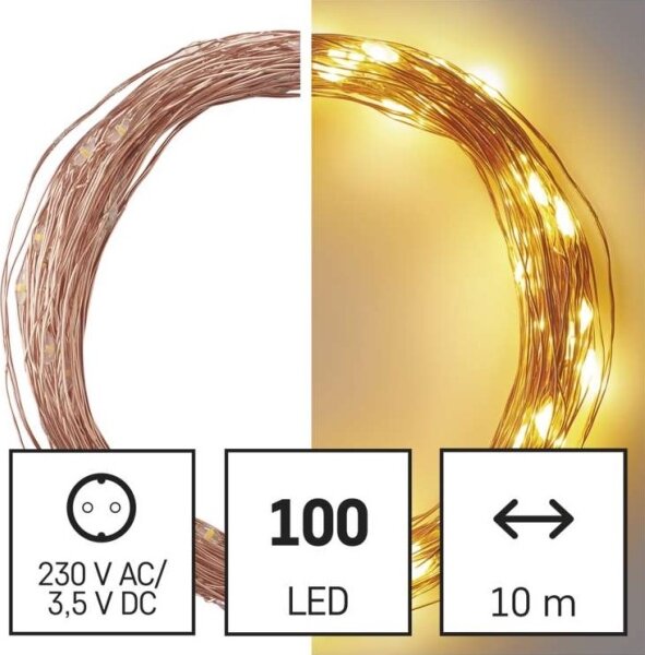 Ghirlandă LED de Crăciun pentru exterior 100xLED/15m IP44 alb cald