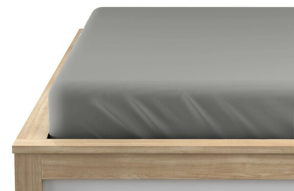 Cearsaf Jersey gri 90 x 200 cm