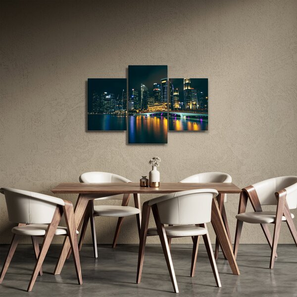 Tablou - Singapore noaptea (90x60 cm)
