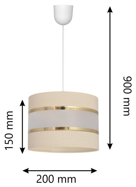 Lustră pe cablu HELEN 1xE27/15W/230V crem