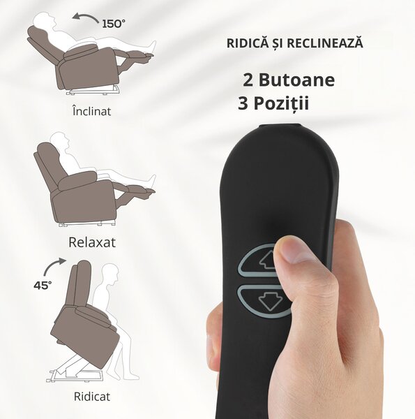 HOMCOM Fotoliu Rabatabil până la 150° cu 8 Puncte de Masaj, 2 Telecomenzi și Suport pentru Picioare, 93x104x100 cm, Maro | Aosom Romania