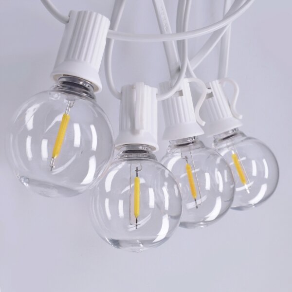 Brilagi - Ghirlandă decorativă LED pentru exterior GIRLANDA, 10 x E12, 8 m, alb, IP44, alb cald