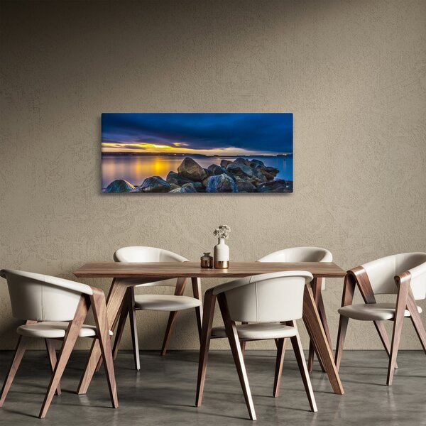 Tablou - Nori de furtună deasupra apei (120x50 cm)