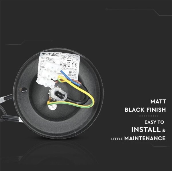 Lustră de exterior pe lanț 1xE27/40W/230V IP44 neagră