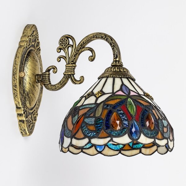Brilagi - Lampă de perete Tiffany cu vitralii LUISA 1xE27/40W/230V