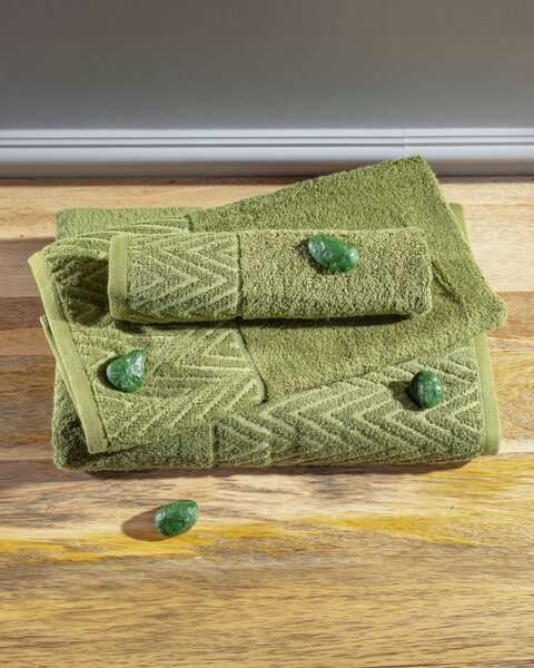 Set de prosoape Terry 3 buc. moss green