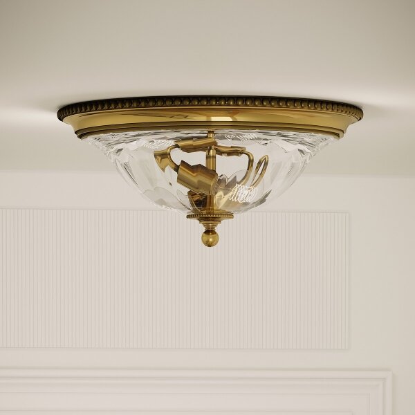 Plafonieră CAMBRIDGE 2xE27/60W/230V aurie Hinkley