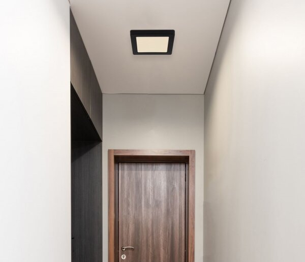 Plafonieră LED LASSE LED/12W/230V 3000/4000/6500K neagră Globo 12380-12B