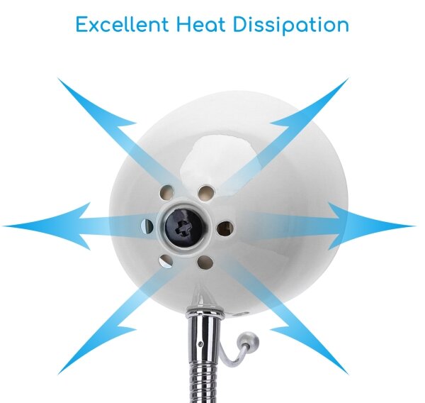 Aigostar - Lampă de masă cu clemă 1xE27/11W/230V alb/crom