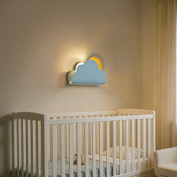 Lampă de perete pentru copii nor albastru cu soare - Cloudy