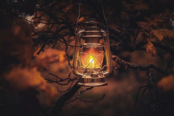 Lampă cu gaz lampant LANTERN 28 cm cupru Brilagi