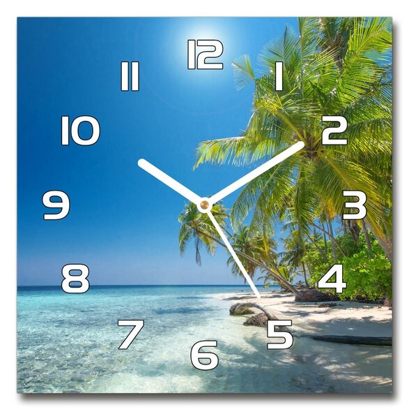 Ceas din sticlă pătrat plaja Maldive