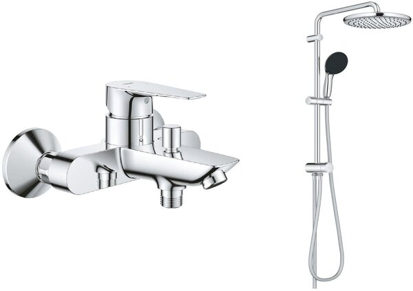 Set set de duș Grohe Vitalio Start System 26680001, baterie cadă-duș Grohe Start Edge 24198001