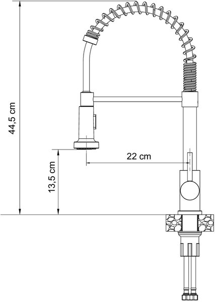 Quadron Salma baterie bucătărie pe picior crom 52137CR