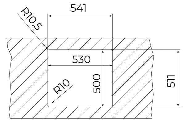 Teka Forline chiuveta din oțel cu sifon 54x51 cm oţel 115000082