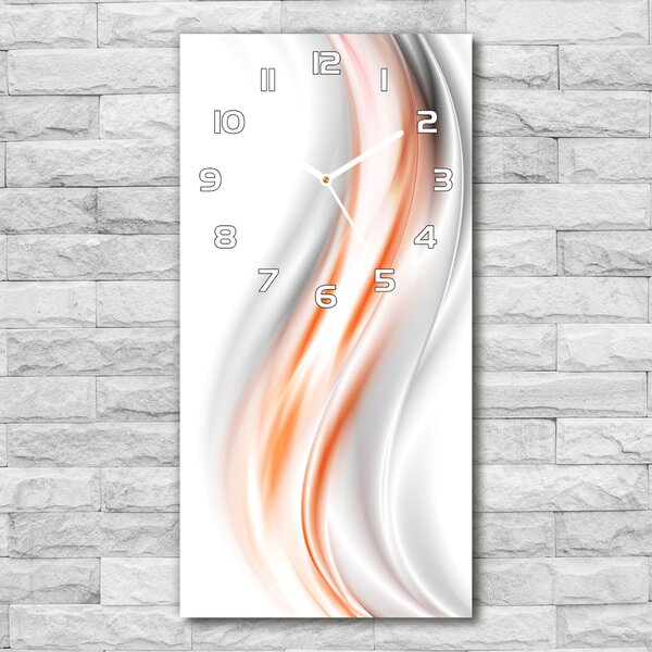 Ceas de sticlă pe perete vertical valuri abstracte