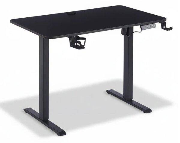 RESIGILAT- ELEVON WX-009 – Birou Reglabil Electric, Înălțime Reglabilă 72–118 cm, Blat Monobloc PAL de Înaltă Densitate 15 mm, Cadru Metalic din Oțel 65×45 mm, Panou Electronic, 100 × 60 cm, Negru