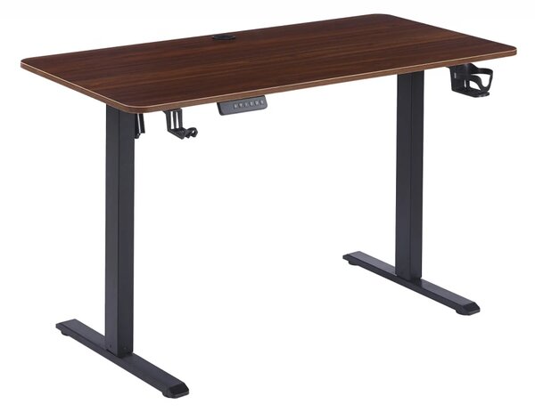 ELEVON WX-009 – Birou Reglabil Electric, Înălțime Reglabilă 72–118 cm, Blat Monobloc PAL de Înaltă Densitate 15 mm, Cadru Metalic din Oțel 65×45 mm, Panou Electronic, 140 × 60 cm, Walnut