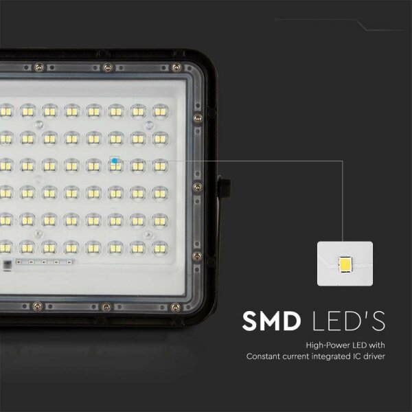 Proiector LED solar de exterior LED/15W/3,2V IP65 6400K alb + telecomandă