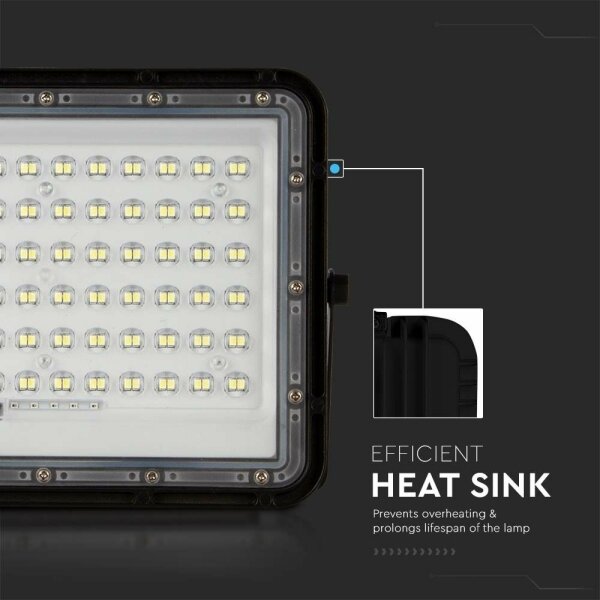 Proiector LED solar de exterior LED/15W/3,2V IP65 6400K alb + telecomandă