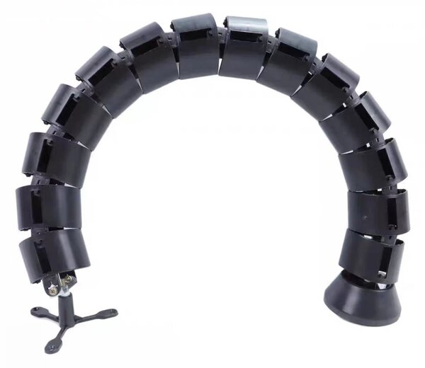 Organizator pentru cabluri, tub spiralat, inaltime reglabila – Formă Rotundă, 130 cm, Negru