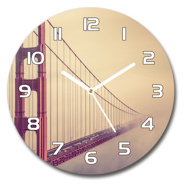 Ceas din sticlă rotund Podul din San Francisco