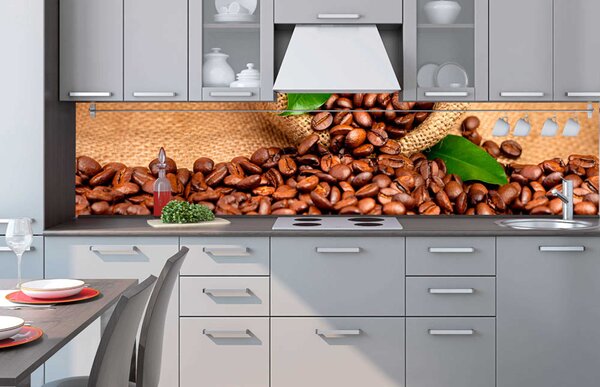 Fototapet pentru bucătărie - cafea 260 x 60 cm