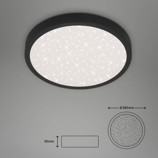 Plafonieră LED RUNA LED/24W/230V negru Briloner 3071-015