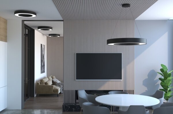 Plafonieră LED dimabilă PASTEL LED/53W/230V 60 cm negru Tuya Immax NEO 07209L + telecomandă