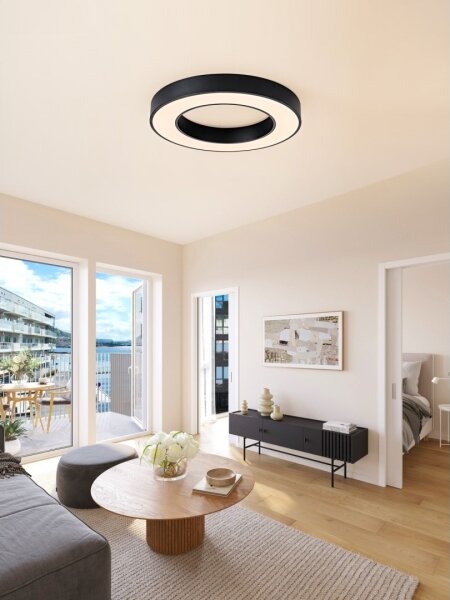 Plafonieră LED dimabilă PASTEL LED/53W/230V 60 cm negru Tuya Immax NEO 07209L + telecomandă