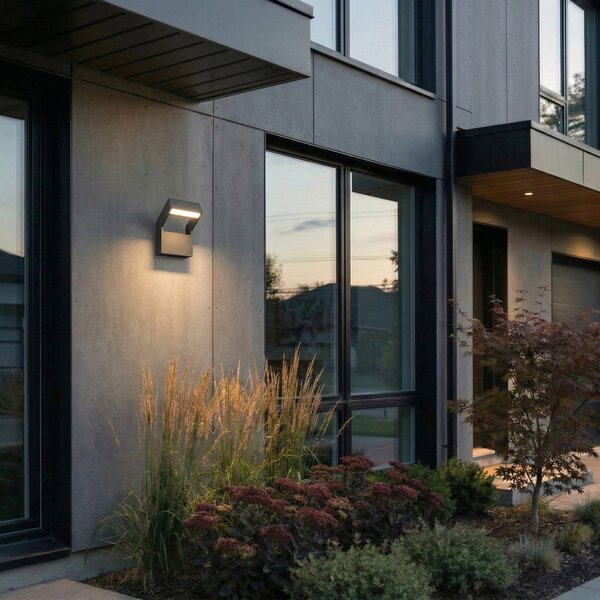 Arcchio – aplice de exterior cu LED Kovato, gri închis, IP65, Gri, Metal, Modern