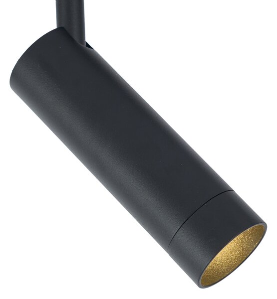 Spot modern negru pentru sistem de șină monofazat GU10 35mm - Slimline Uzzy