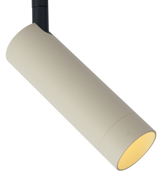 Spot modern bej cu negru pentru sistem de șină monofazat GU10 35mm - Slimline Uzzy