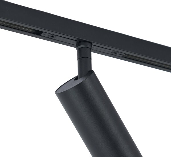 Spot modern negru pentru sistem de șină monofazat GU10 35mm - Slimline Uzzy