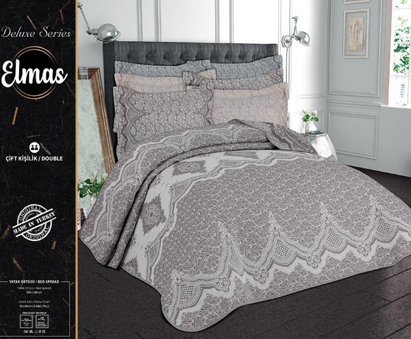 Set Cuvertura Pat Eleganta- Cuvertura Pat (240x260) + 2 Fete Perna (60x80)