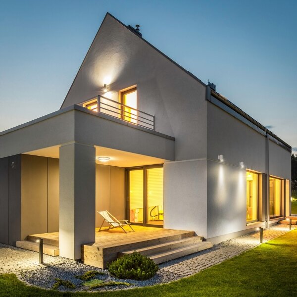 Aplică de exterior Aigostar 2xGU10/230V alb IP65 dreptunghiular