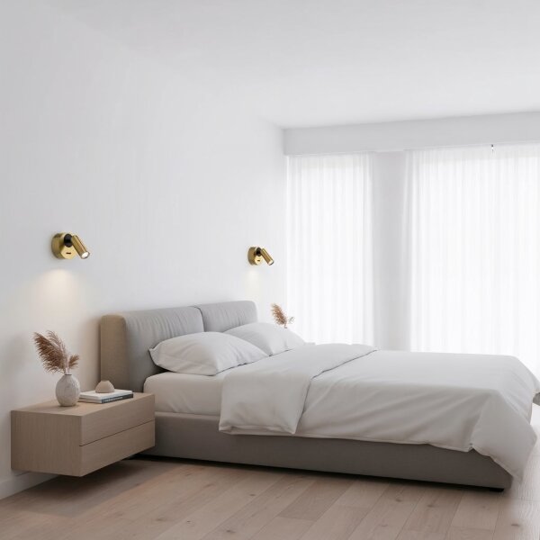 Spot LED de perete Ideal Lux BEAN LED/3W/230V alamă